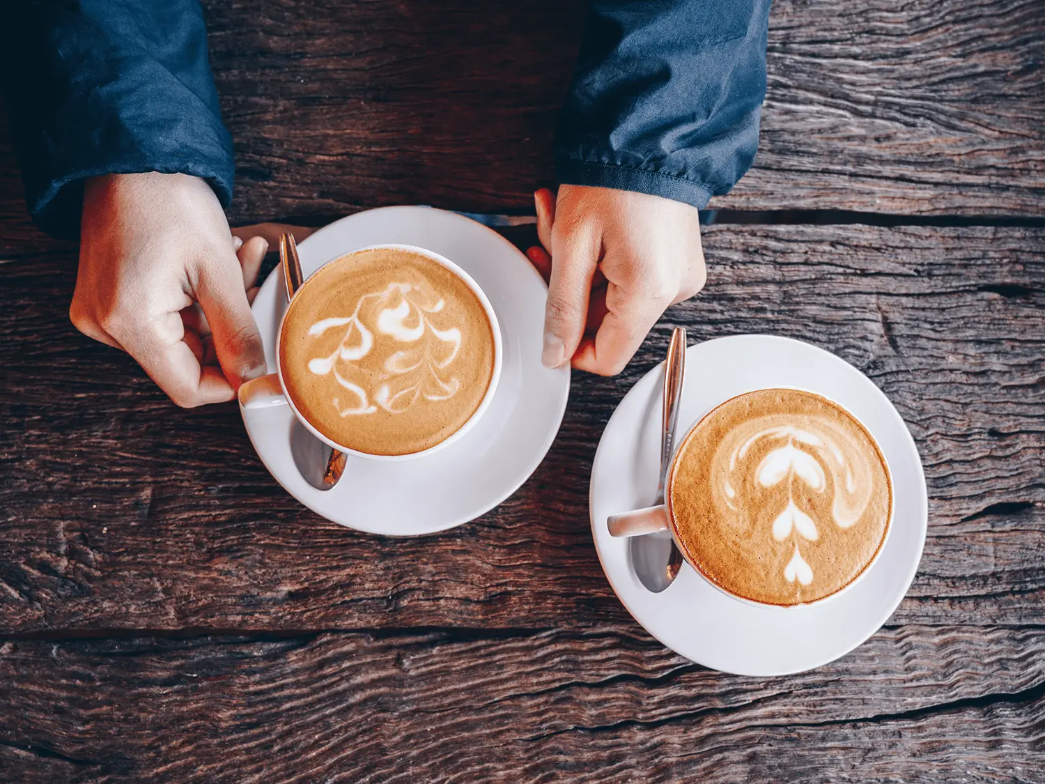 Two homemade coffee drinks